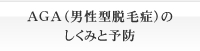 AGA(男性型脱毛症)のしくみと予防 AGA(男性型脱毛症)のしくみと予防